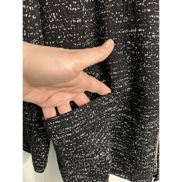 VTG ELLIOTT LAUREN Jacket Sz‎ Medium Black Heathers Full Zip Pockets Athleisure - Picture 2 of 8